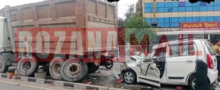 जालंधर में दर्दनाक हादसा: हाईवे पर खराब पड़े ट्रक से टकराई कार, कार में बच्चे भी सवार थे, पढ़ें