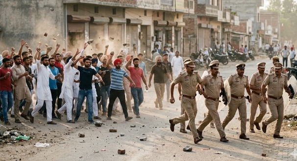 हैंड ग्रेनेड हमले में आरोपी के घर पूछताछ के लिए गई पुलिस पर पथराव, पुलिस की कस्टडी से भगा ले गए आरोपी, 14 केसों में नामजद है आरोपी