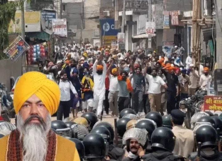 खालिस्तानी सिख नेता पर भड़की सिख जत्थेबंदियां, हरियाणा में हाईवे बंद, पुलिस ने आंसू गैस के गोले दागे